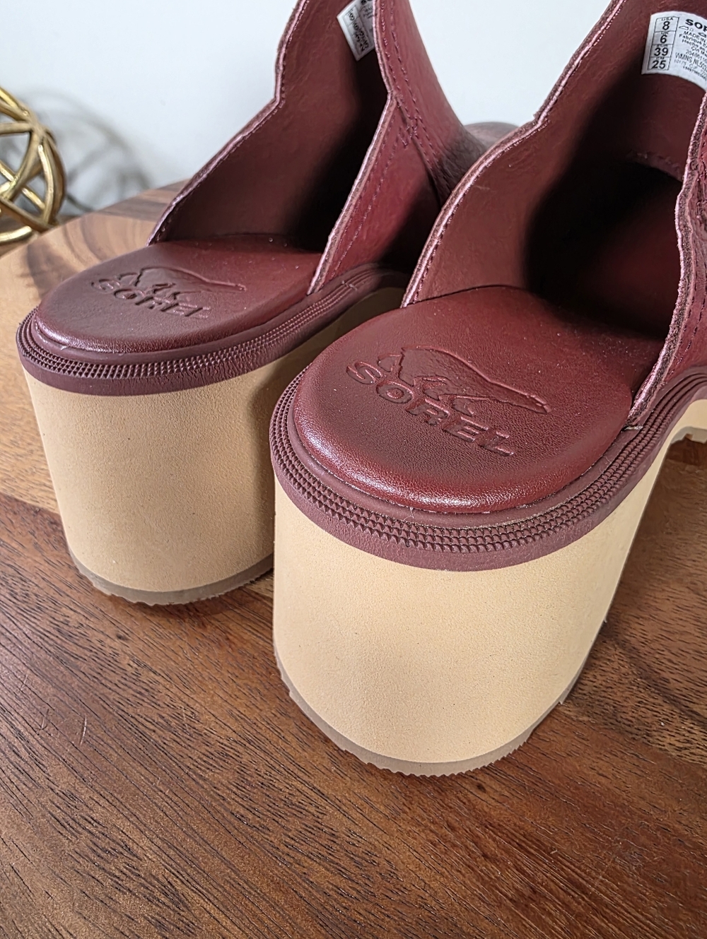 Sorel Hi-Line Heel Mule Boots - Spice / Tawny Buff Size 8 - Picture 15 of 16